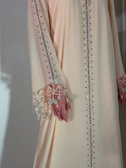 Celestial Pearl Embroidered Kaftan