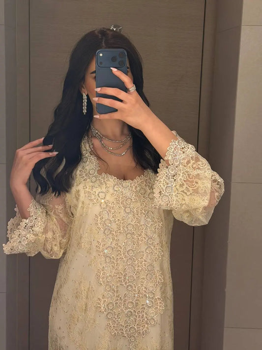 Offwhite Ivory Jalabiya