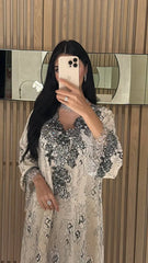Noir Elegance Lace Jalabiya - MMK Design