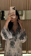 Noir Elegance Lace Jalabiya - MMK Design