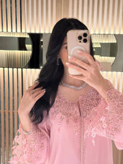 Pink Blossom Lace Jalabiya - MMK Design