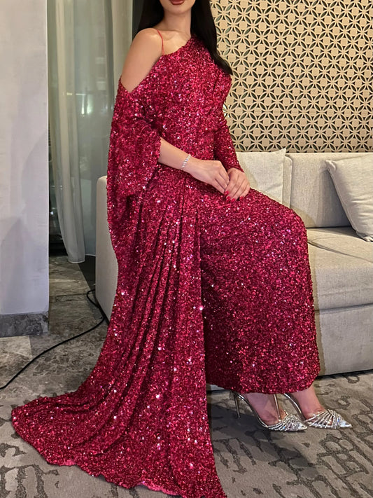 Crimson Sparkle Dress - MMK Design