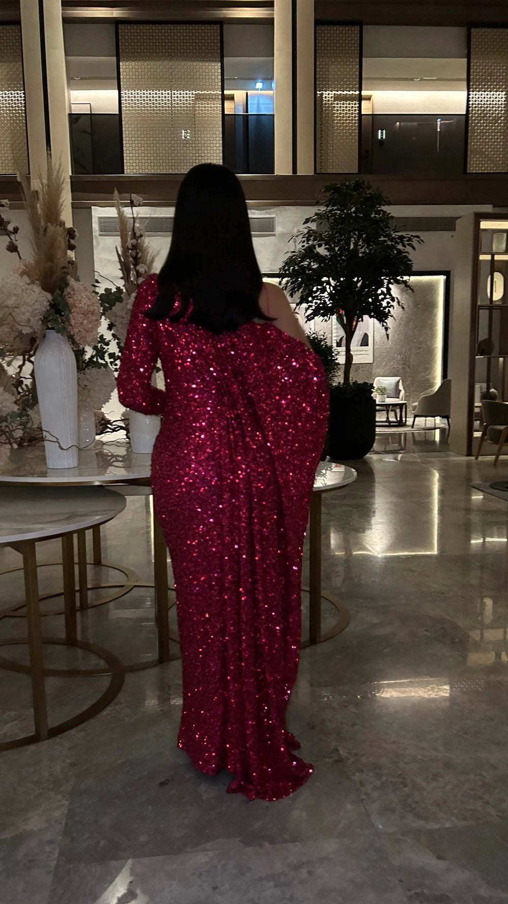 Crimson Sparkle Dress - MMK Design