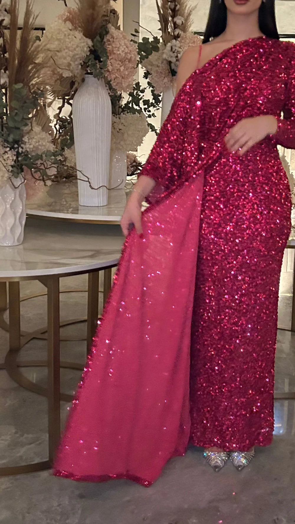 Crimson Sparkle Dress - MMK Design