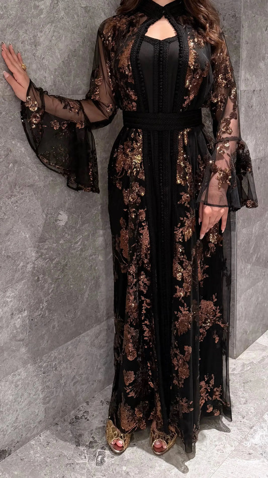 “Midnight Bronze Royale Gown” MMK Design