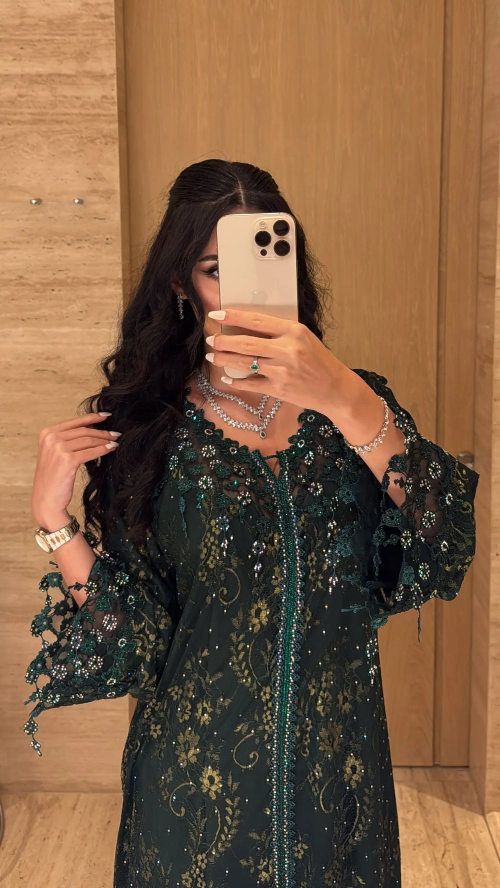 Emerald Bloom Jalabiya - MMK Design