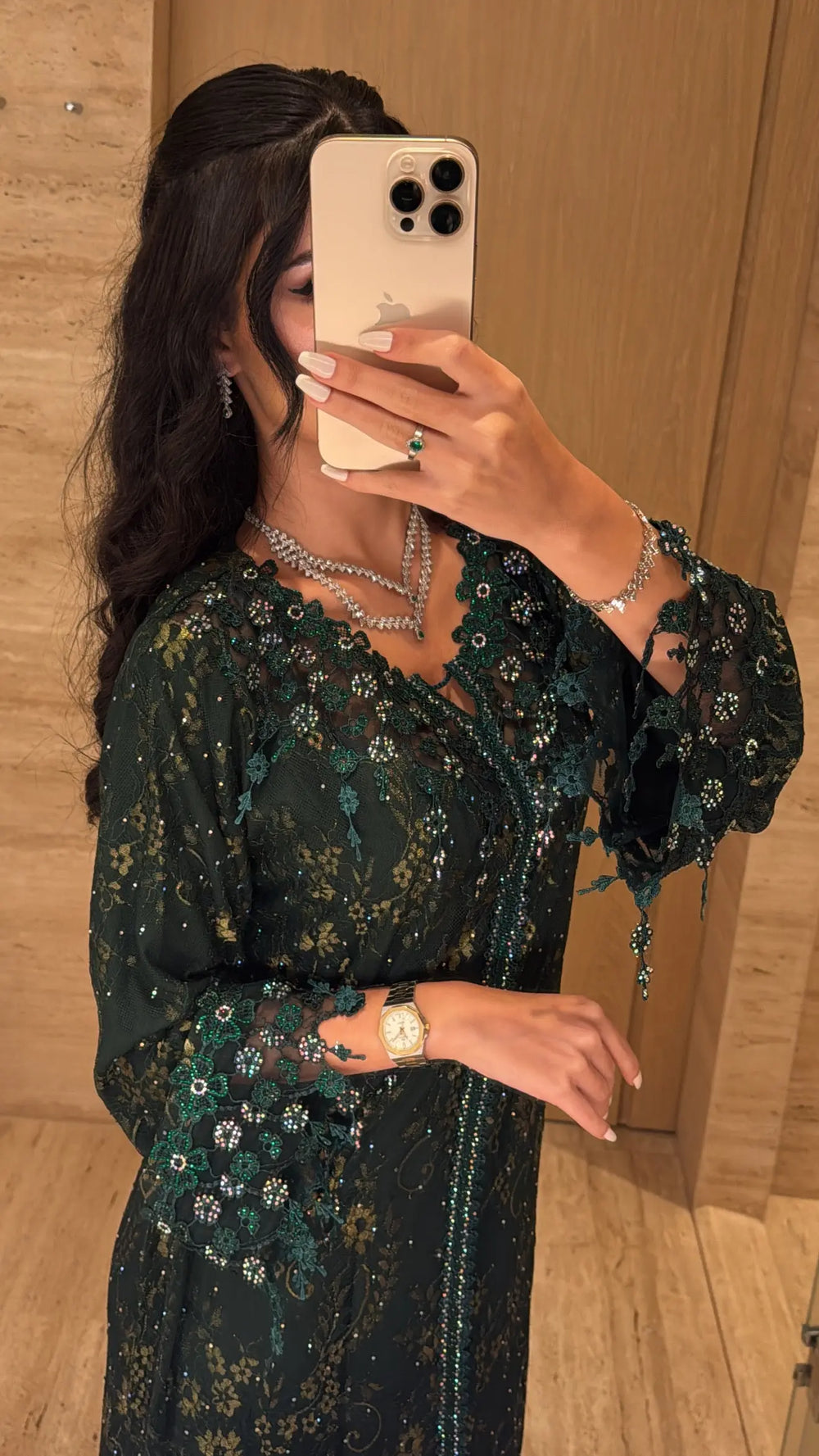 Emerald Bloom Jalabiya - MMK Design