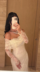 Ivory Elegance Lace Gown - MMK Design