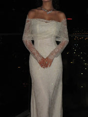 Ivory Elegance Lace Gown - MMK Design