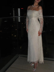 Ivory Elegance Lace Gown - MMK Design