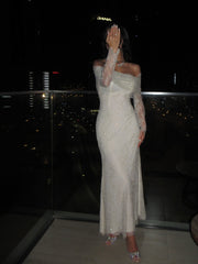 Ivory Elegance Lace Gown - MMK Design