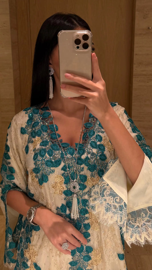 Turquoise Whispe Jalabiya MMK Design