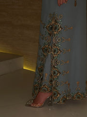 Celestial Blue Embroidered Jalabiya MMK Design