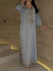 Celestial Blue Embroidered Jalabiya MMK Design
