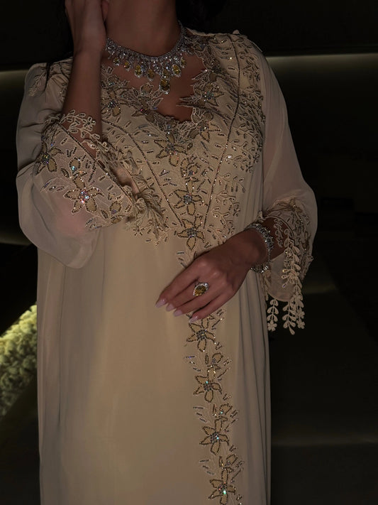 Golden Glow Embellished Jalabiya