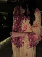 Golden Rose Embellished jalabiya MMK Design