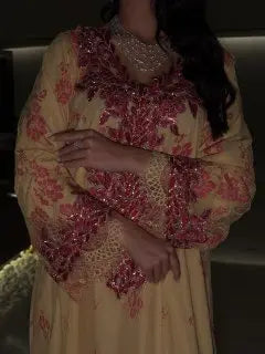 Golden Rose Embellished jalabiya MMK Design