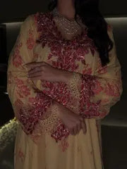 Golden Rose Embellished jalabiya MMK Design