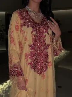 Golden Rose Embellished jalabiya MMK Design