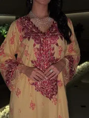 Golden Rose Embellished jalabiya MMK Design