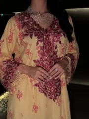 Golden Rose Embellished jalabiya MMK Design
