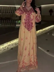 Golden Rose Embellished jalabiya MMK Design