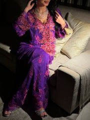 Royal Amethyst Embroidered Jalabiya