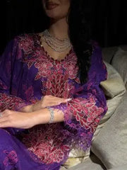 Royal Amethyst Embroidered Jalabiya MMK Design