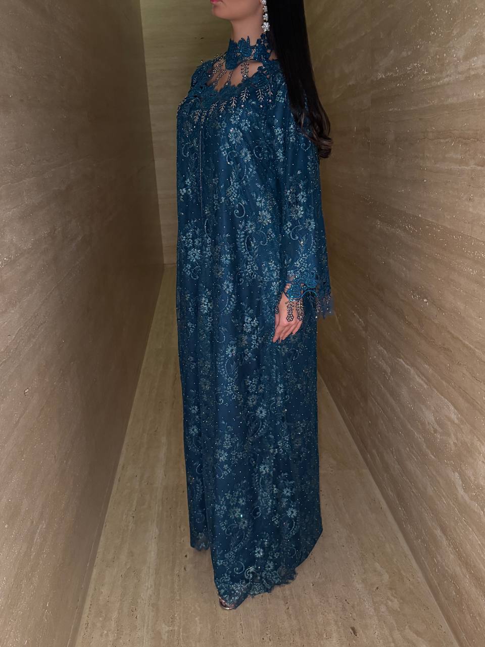 Midnight Blossom Jalabiya