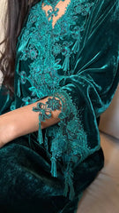 Emerald Velvet Bloom Jalabiya MMK Design