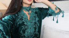 Emerald Velvet Bloom Jalabiya MMK Design