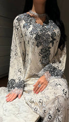 Noir Elegance Lace Jalabiya - MMK Design