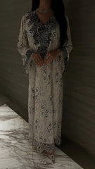 Noir Elegance Lace Jalabiya - MMK Design