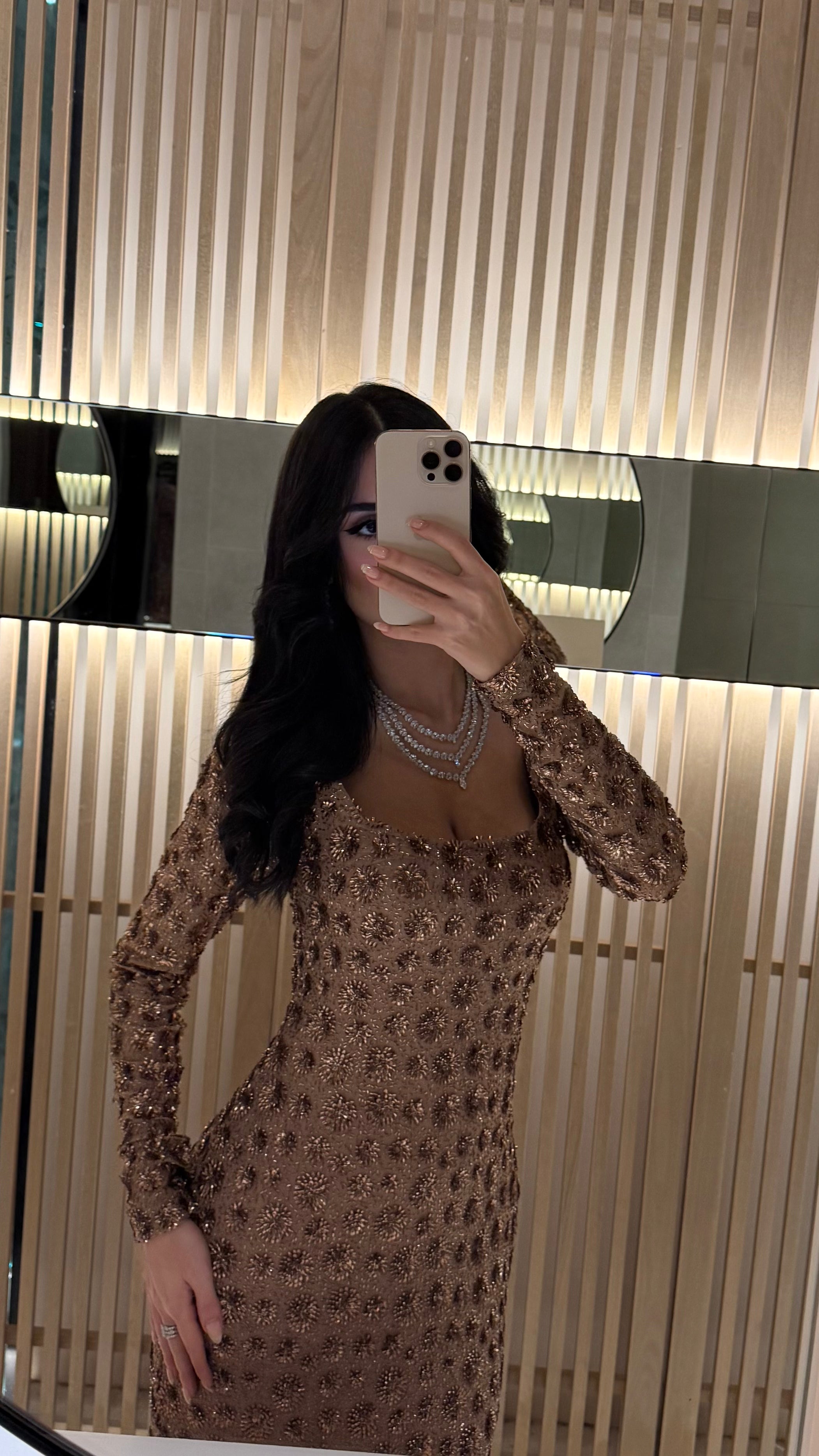 Rose Gold Embellished Elegance Gown