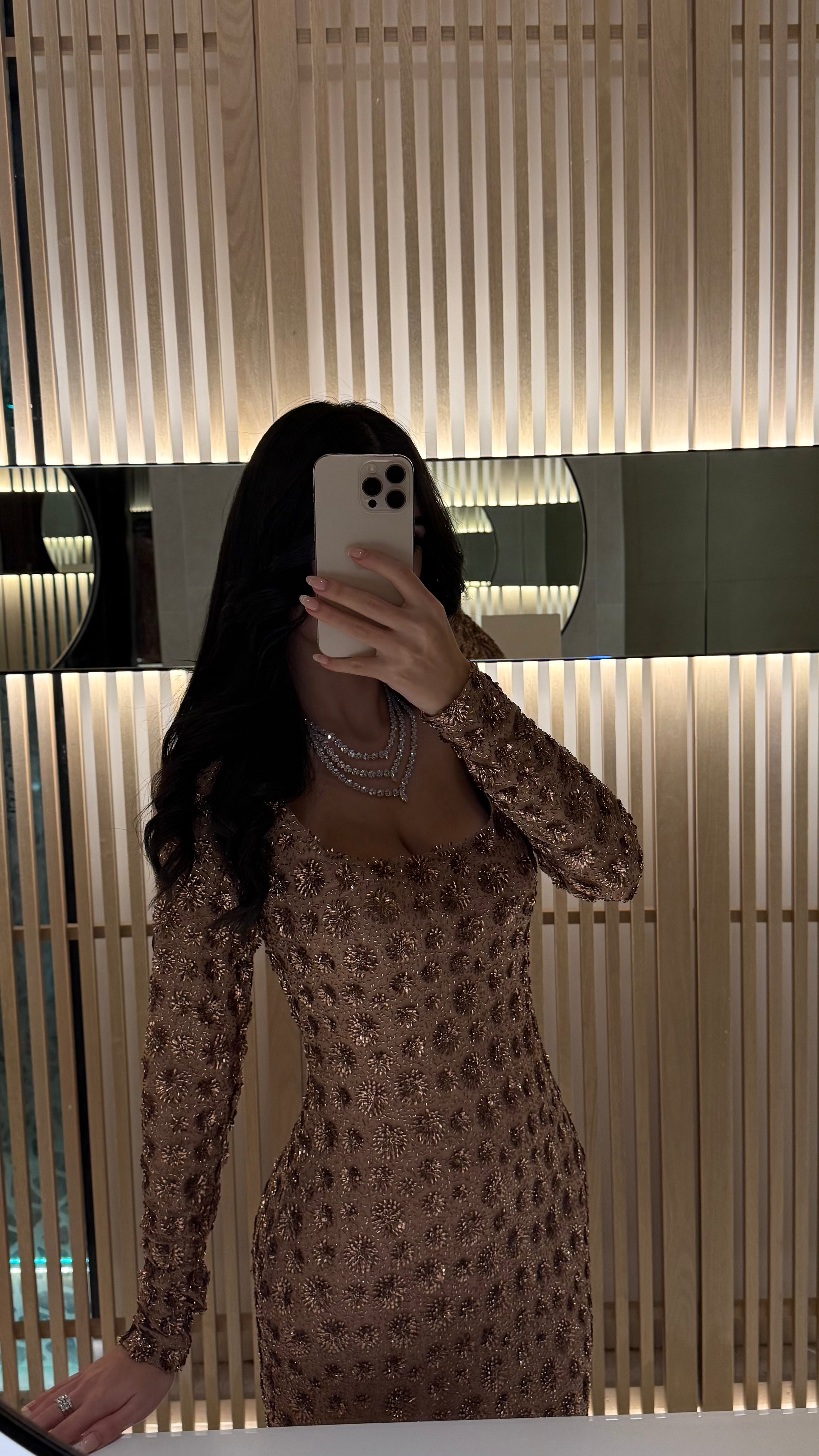 Rose Gold Embellished Elegance Gown