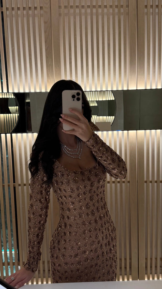 Rose Gold Embellished Elegance Gown