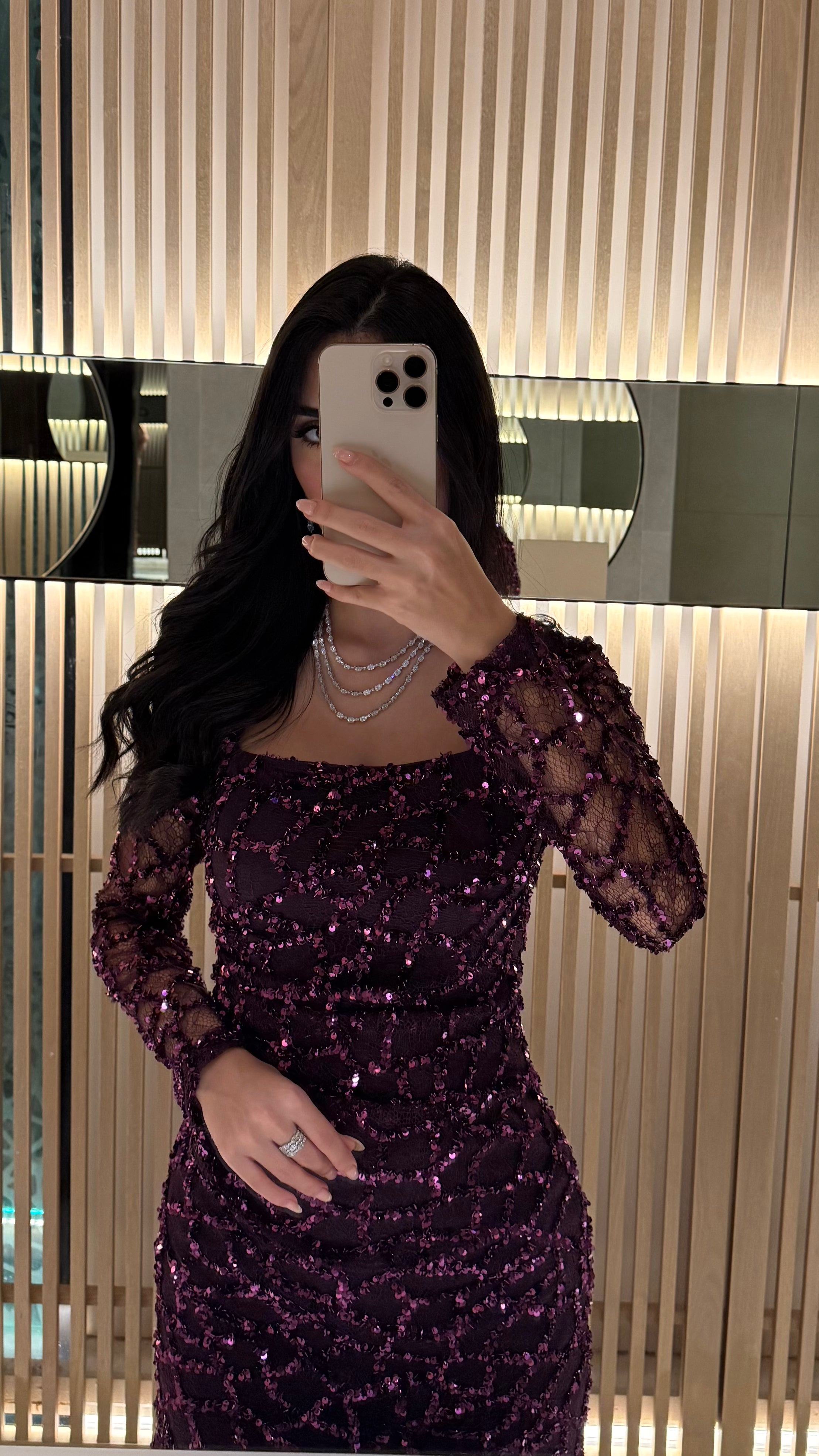 Lumière Sequin Purple Gown