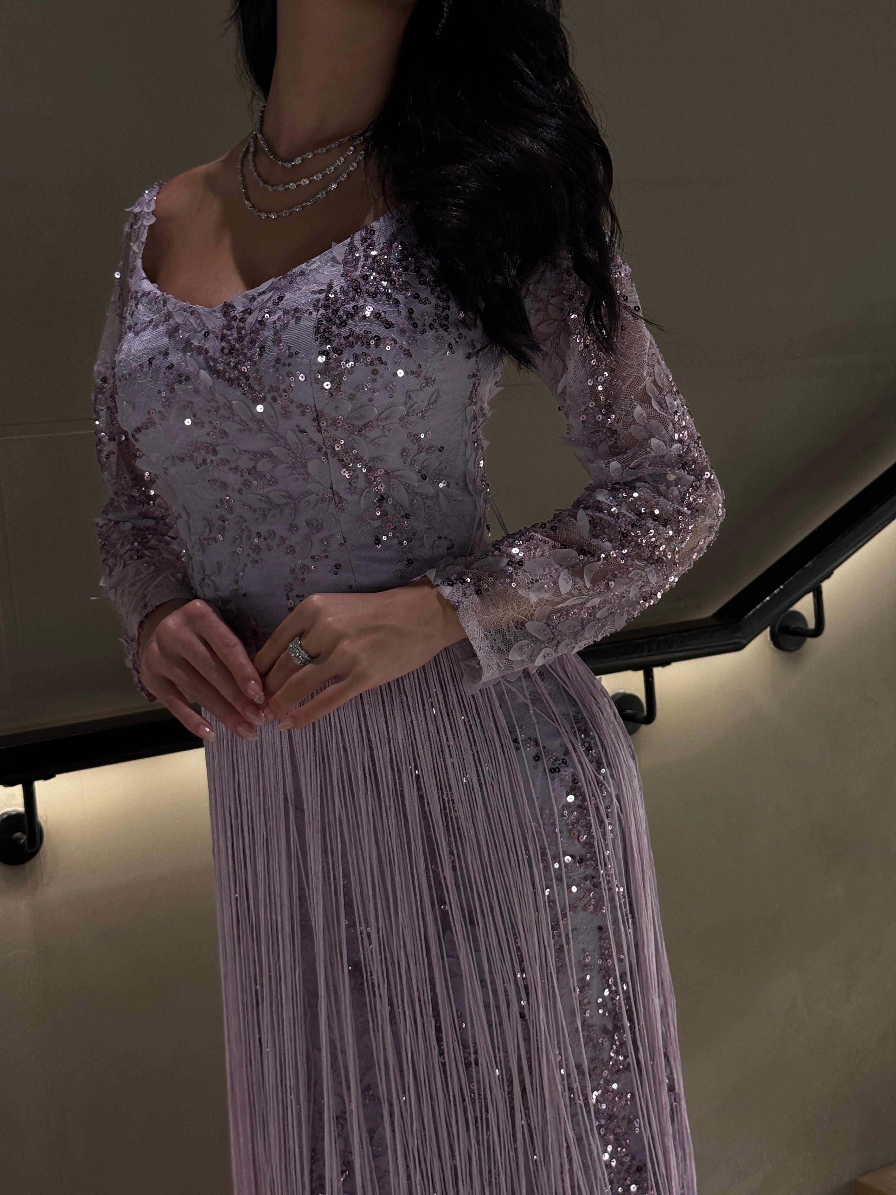 Crescent Lilac jalabiya