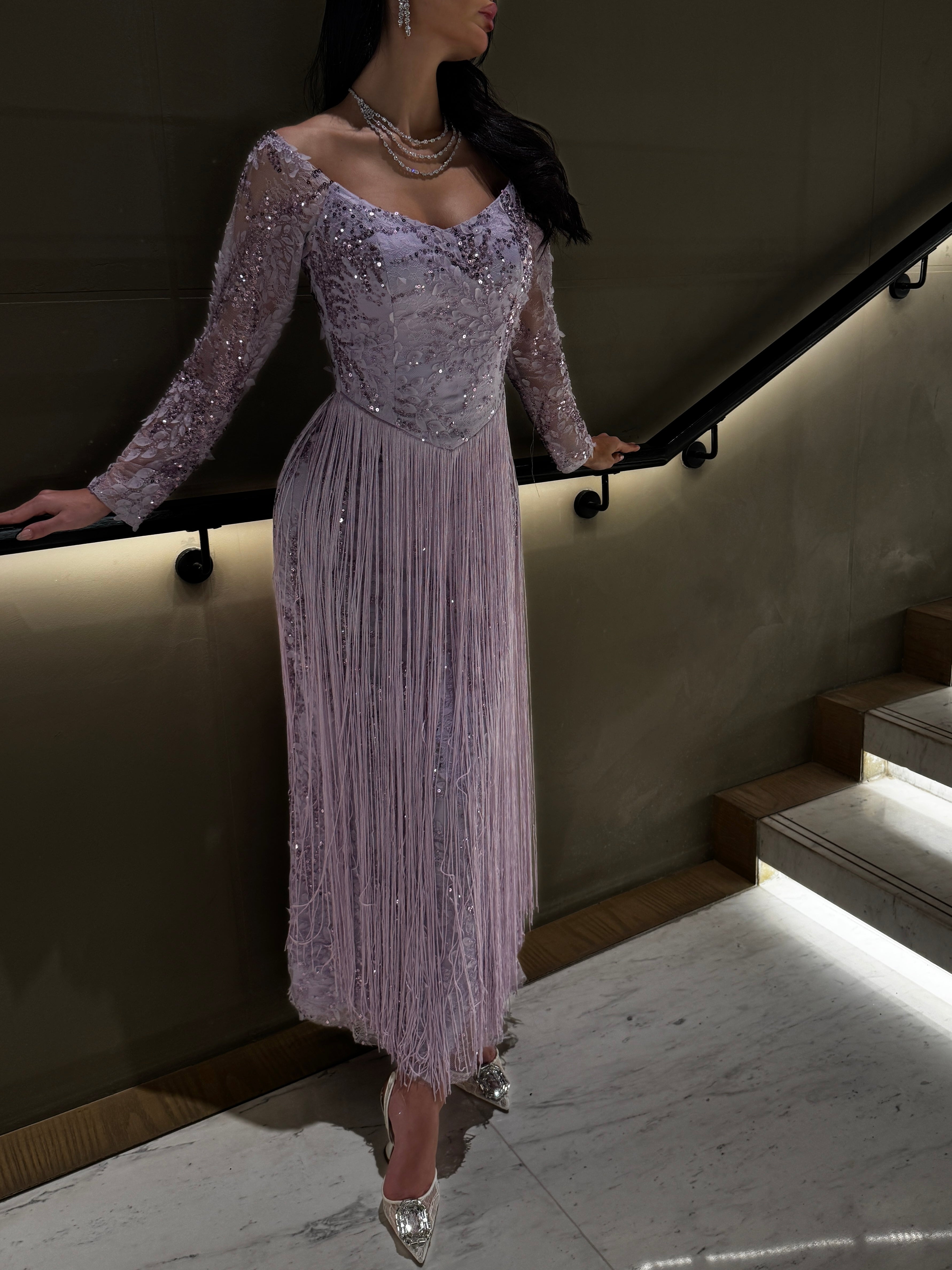 Crescent Lilac jalabiya