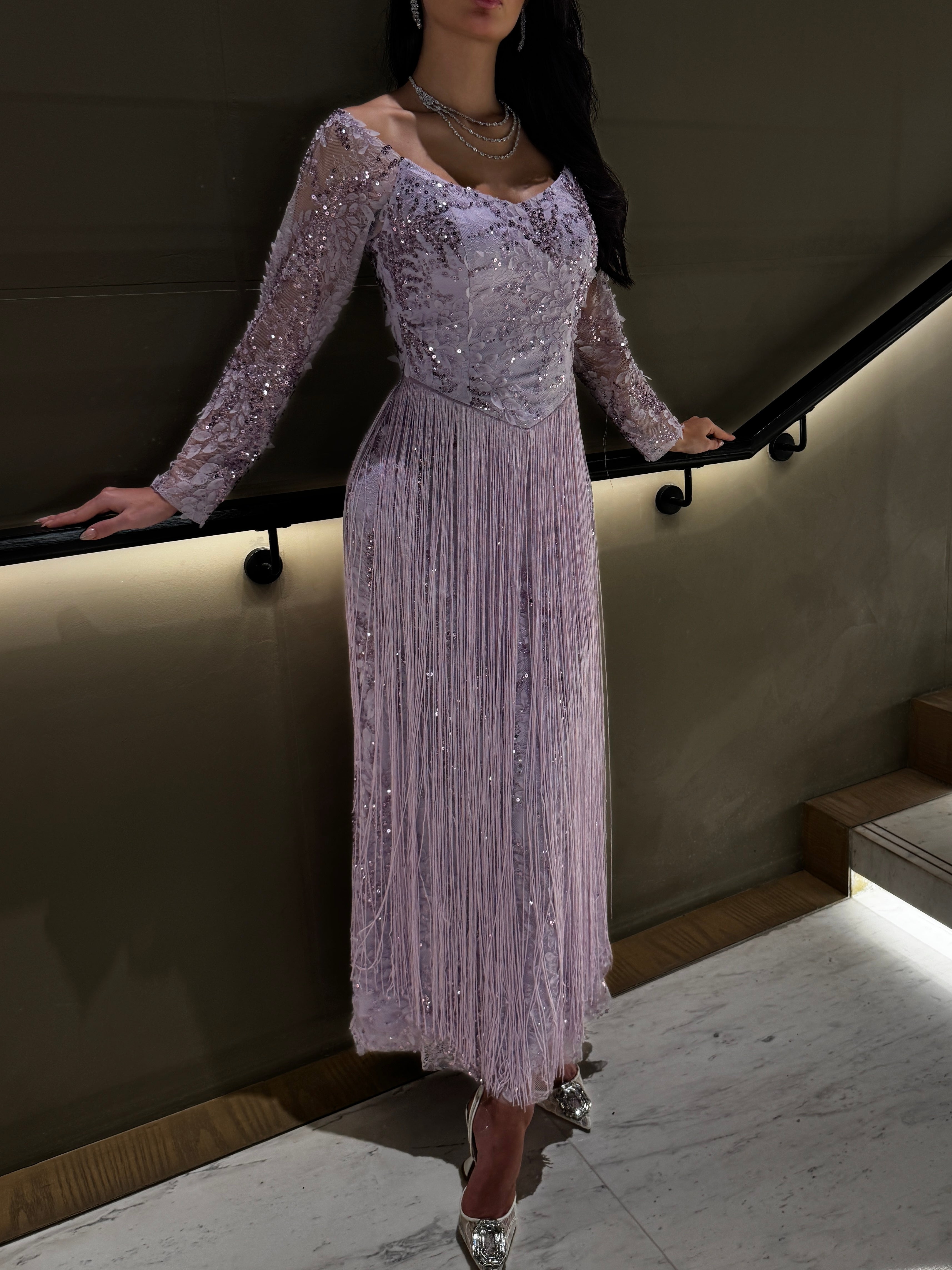 Crescent Lilac jalabiya