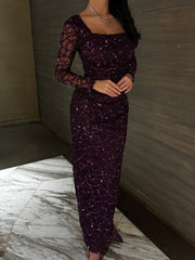 Lumière Sequin Purple Gown