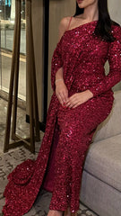 Crimson Sparkle Dress - MMK Design
