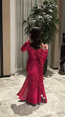 Crimson Sparkle Dress - MMK Design