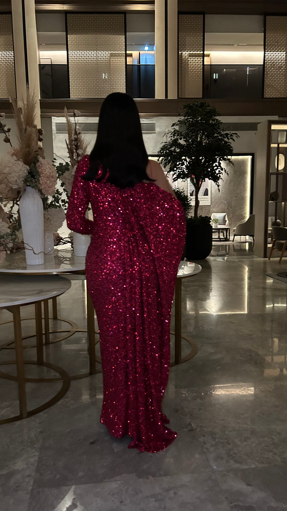 Crimson Sparkle Dress - MMK Design