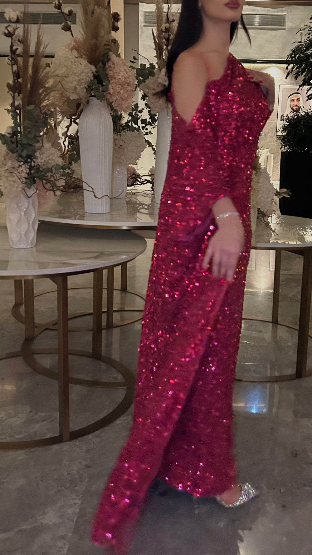 Crimson Sparkle Dress - MMK Design