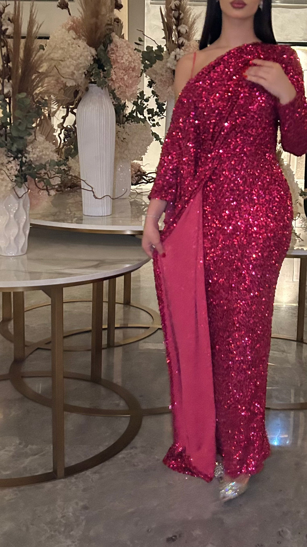 Crimson Sparkle Dress - MMK Design