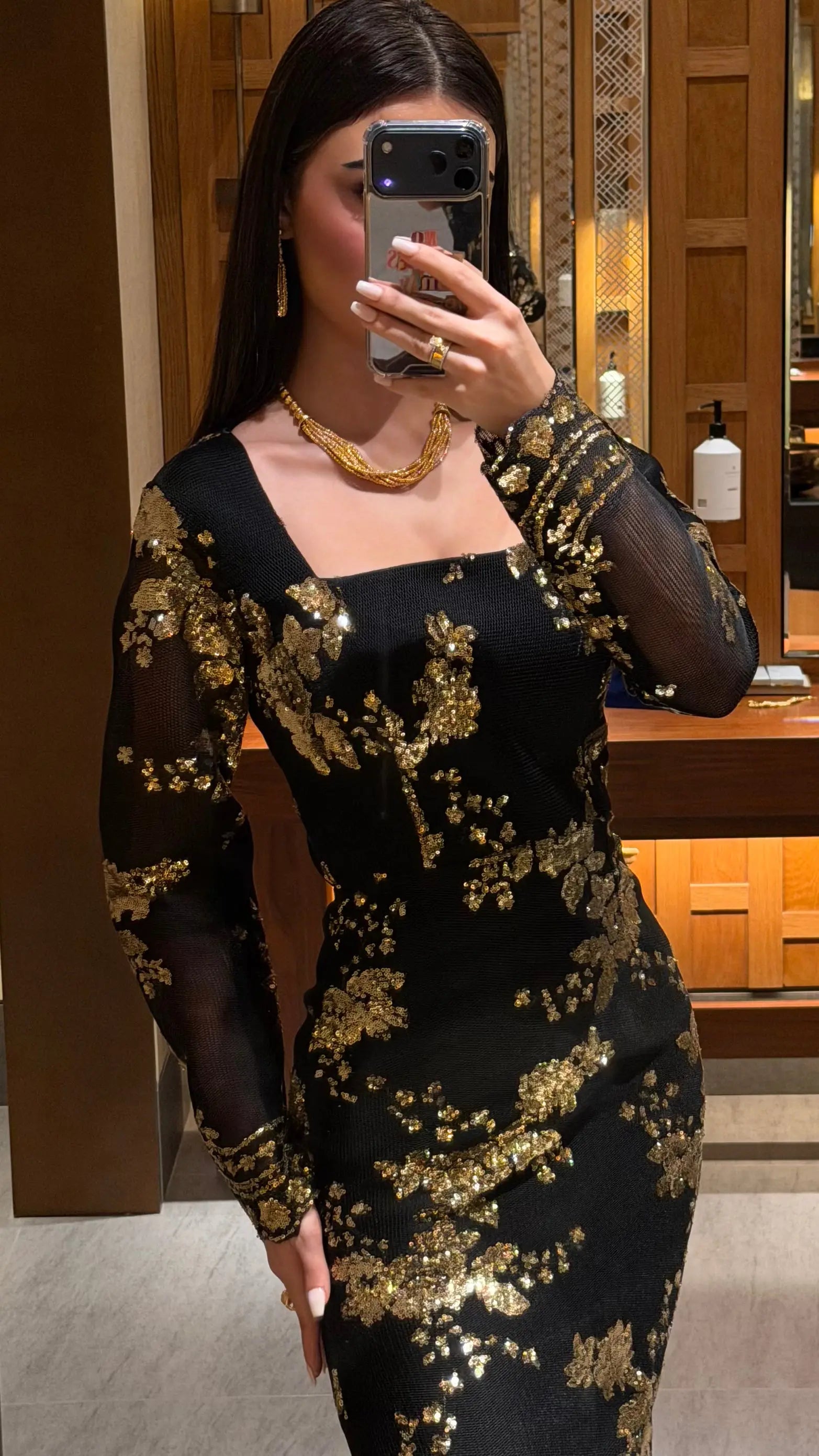 Noir Gold Enchanté Dress