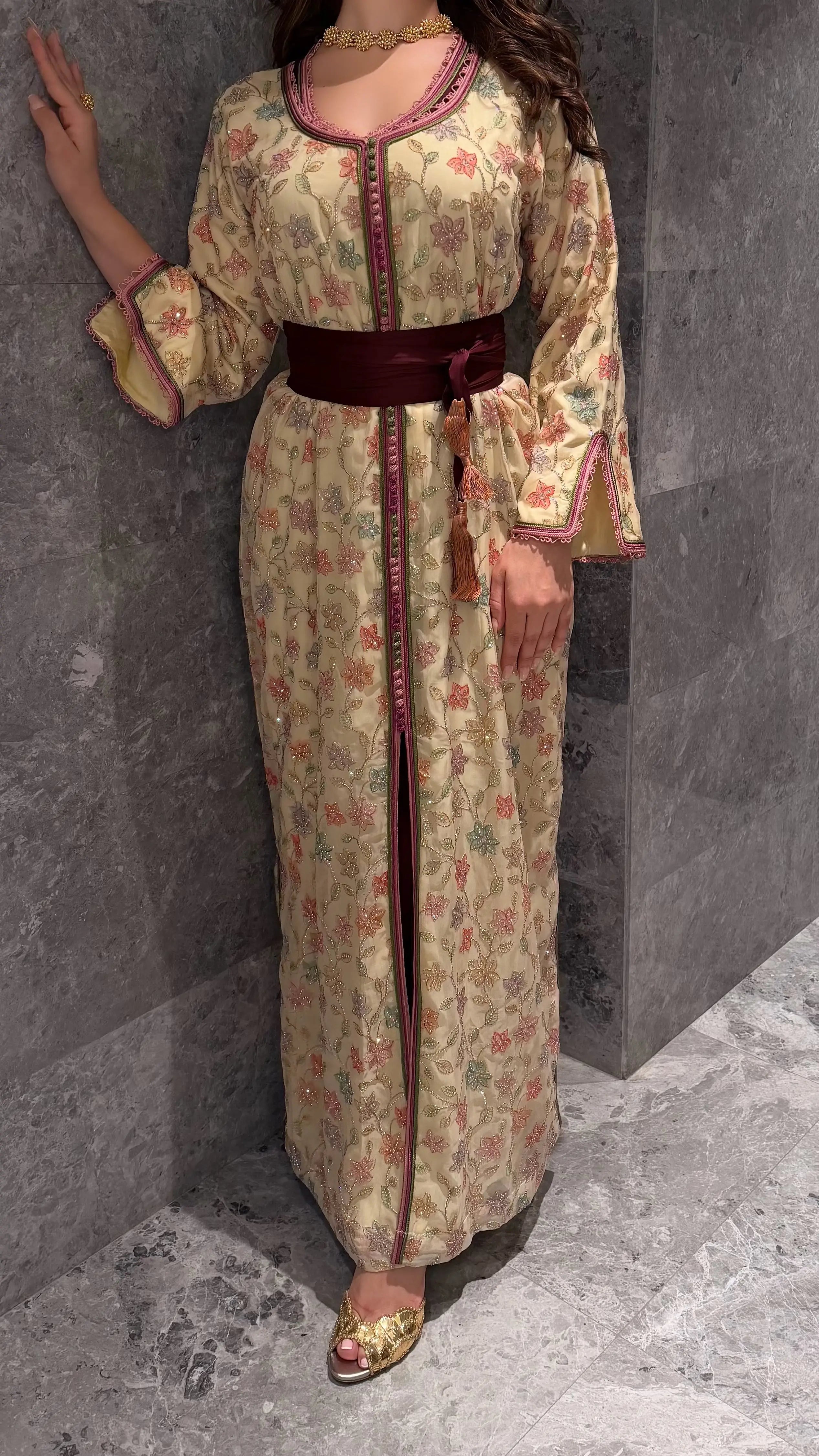 Golden Blossom Heritage Caftan
