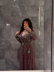 Amethyst Bloom Elegance Gown
