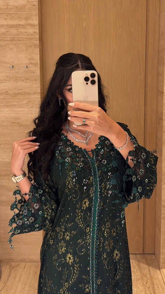Emerald Bloom Jalabiya - MMK Design